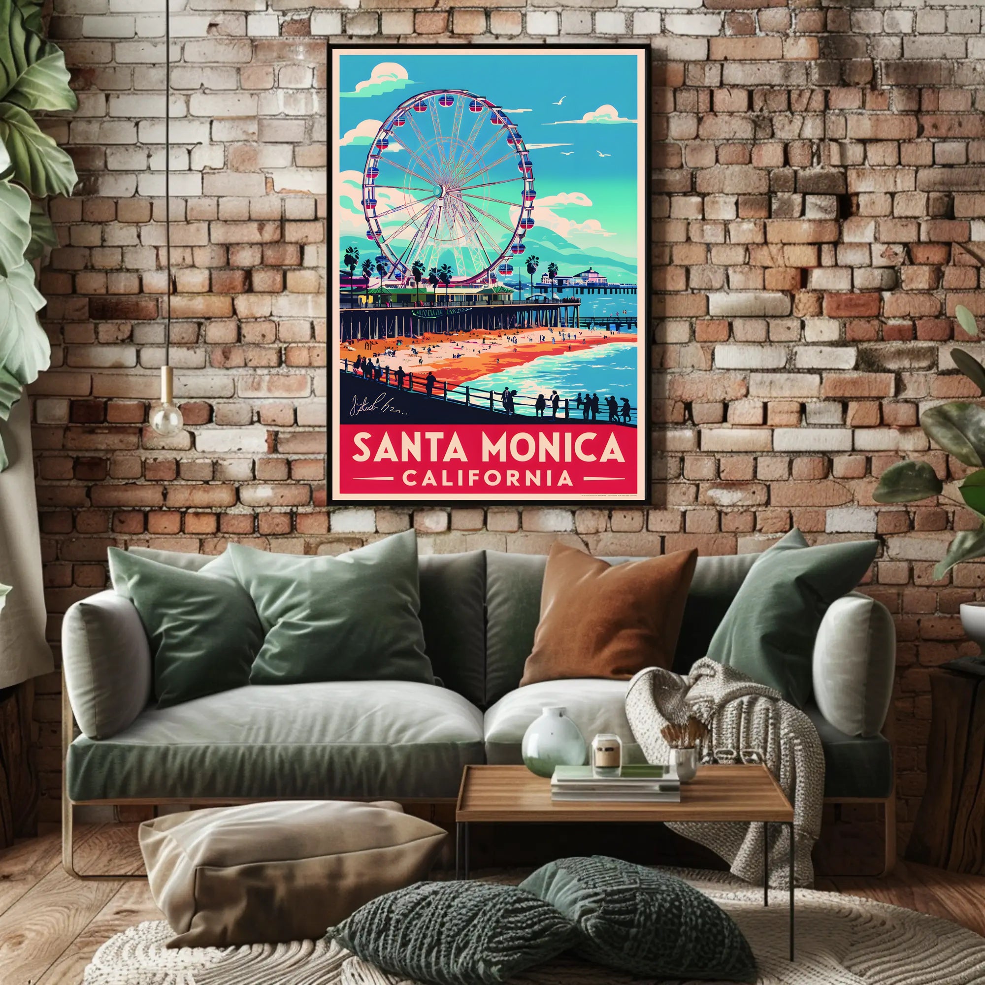 Santa Monica Beach Vibes Poster