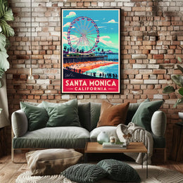Santa Monica Beach Vibes Poster