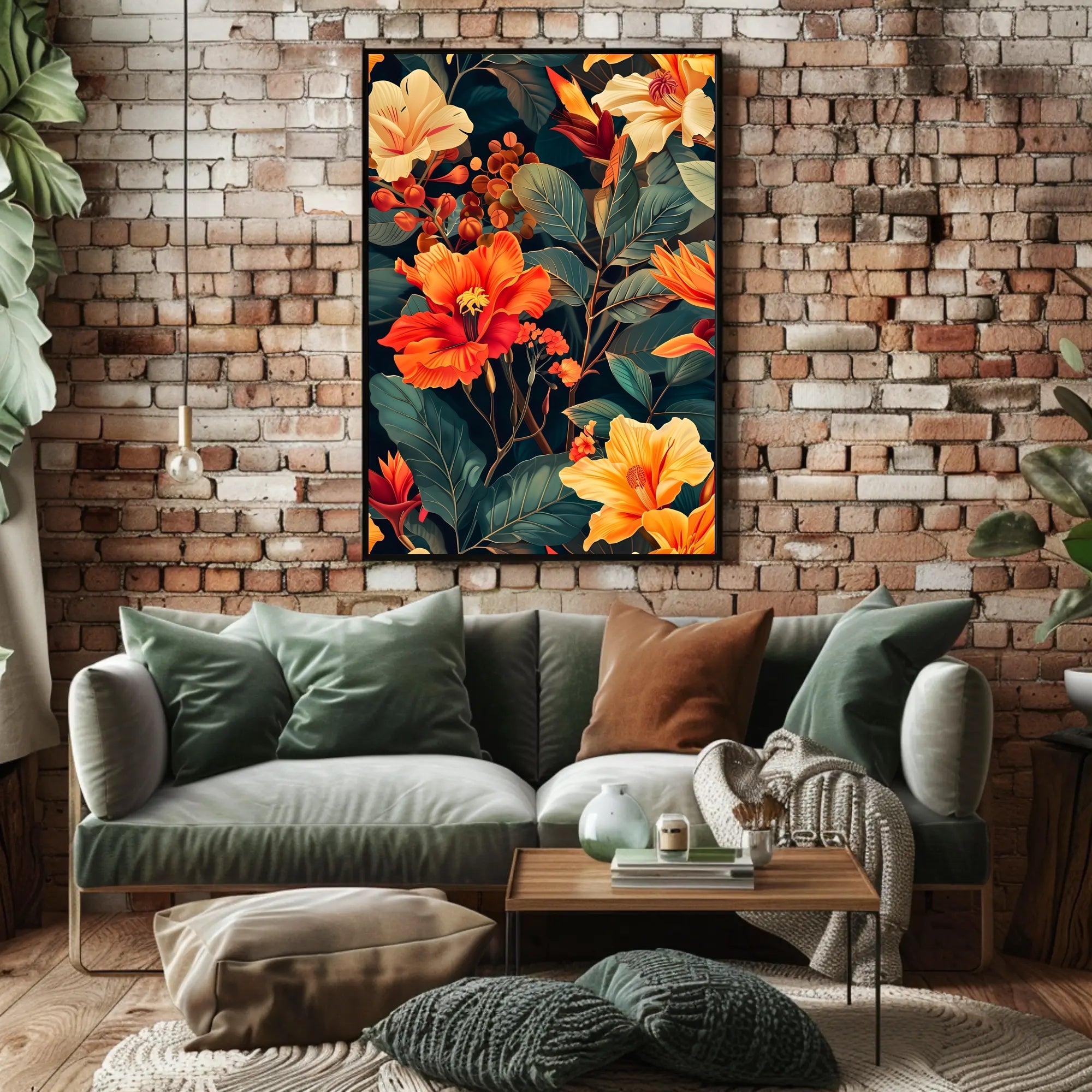 Vibrant Floral Symphony Wall Art Print
