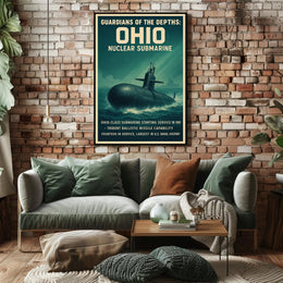 Guardians of the Depths: Ohio Nuclear Submarine Poster PosterGoat