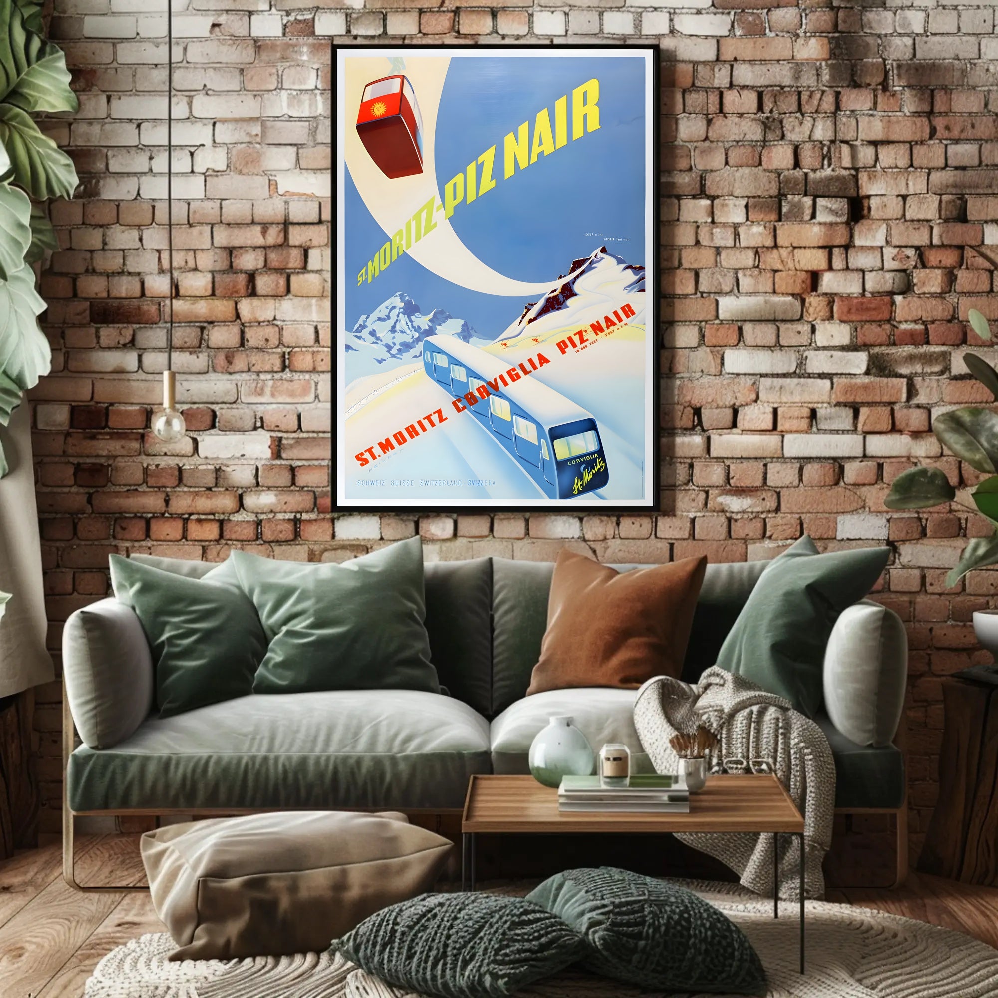 St. Moritz Ski Adventure Travel Poster PosterGoat