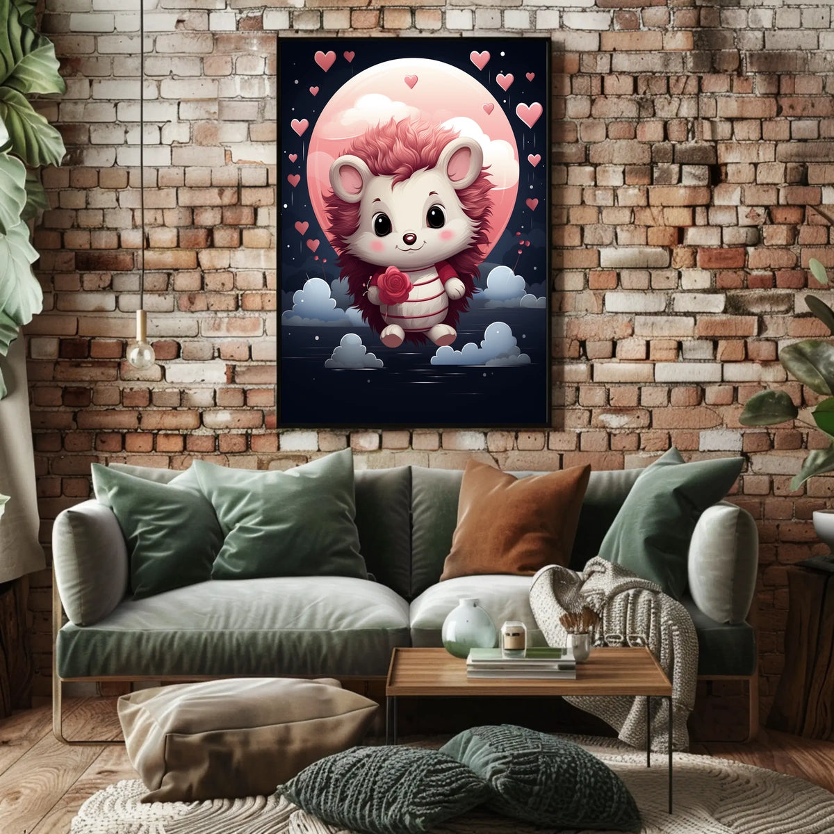 Moonlight Romance Digital Painting Poster