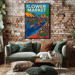 Flower Market Extravaganza Poster