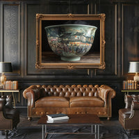 Ancient Asian Marketplace Ceramic Art Poster Print