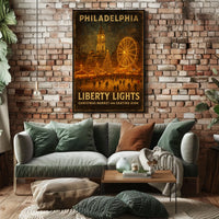 Liberty Lights In Philadelphia Poster