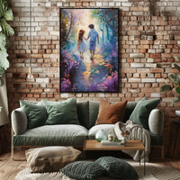 Vibrant Abstract Cityscape Art Deco Poster