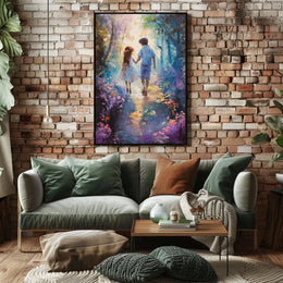 Vibrant Abstract Cityscape Art Deco Poster