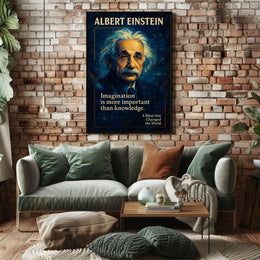 Albert Einstein Inspirational Quote Art Poster