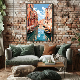 Venetian Waterway Dreamscape Historic Buildings Travel Poster