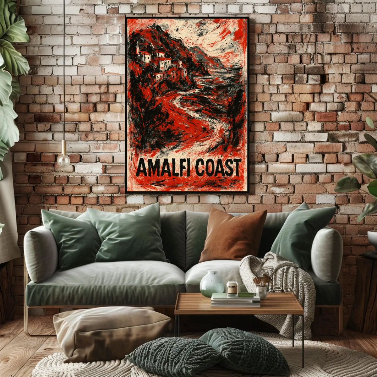 Amalfi Coast Poster Wall Art Print 18x24 Coastal Decor
