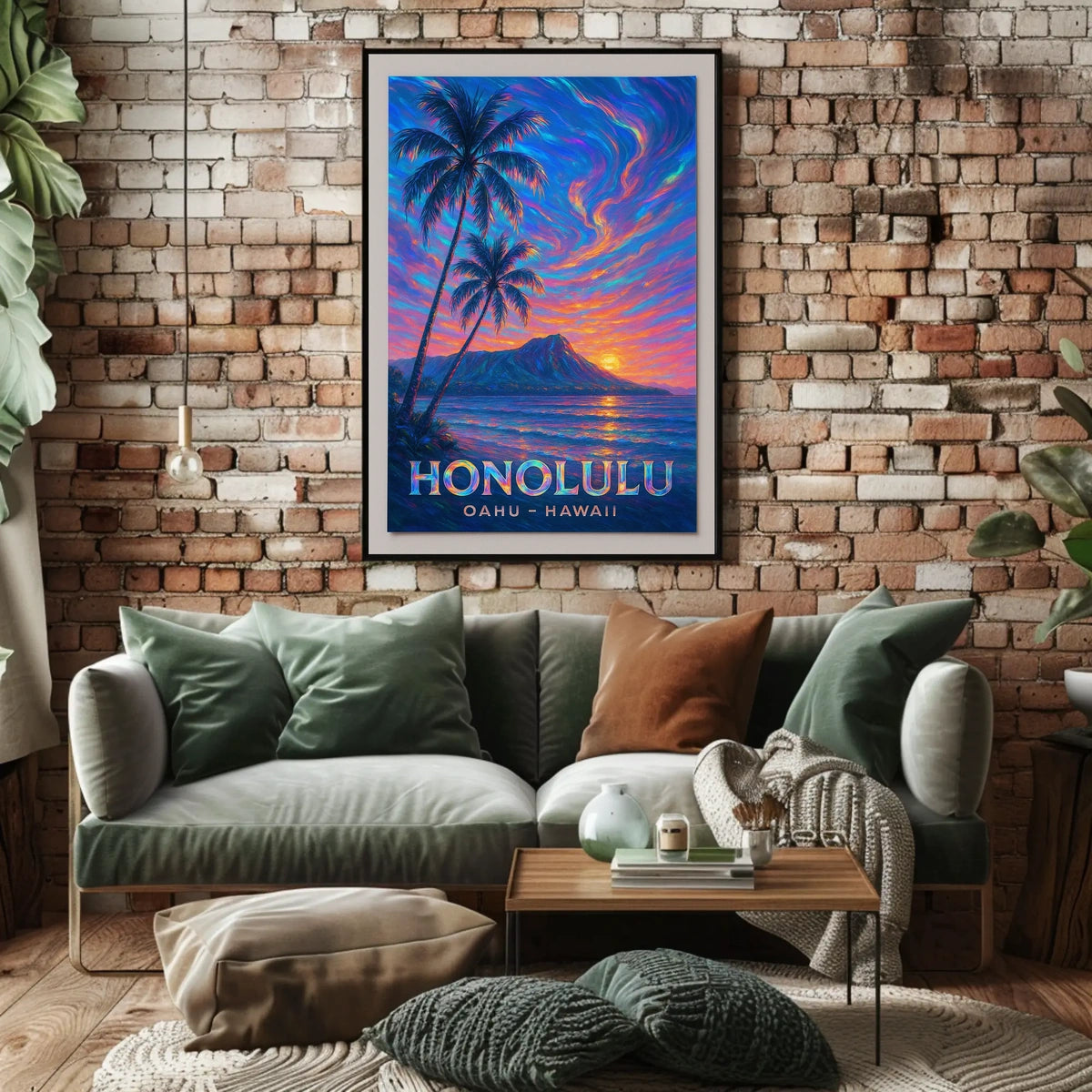 Honolulu Sunset Oahu, Hawaii Poster