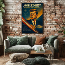 John F. Kennedy Patriotic Vintage Art Poster