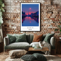 Dublin City Skyline at Sunset Urban or Cityscape Poster