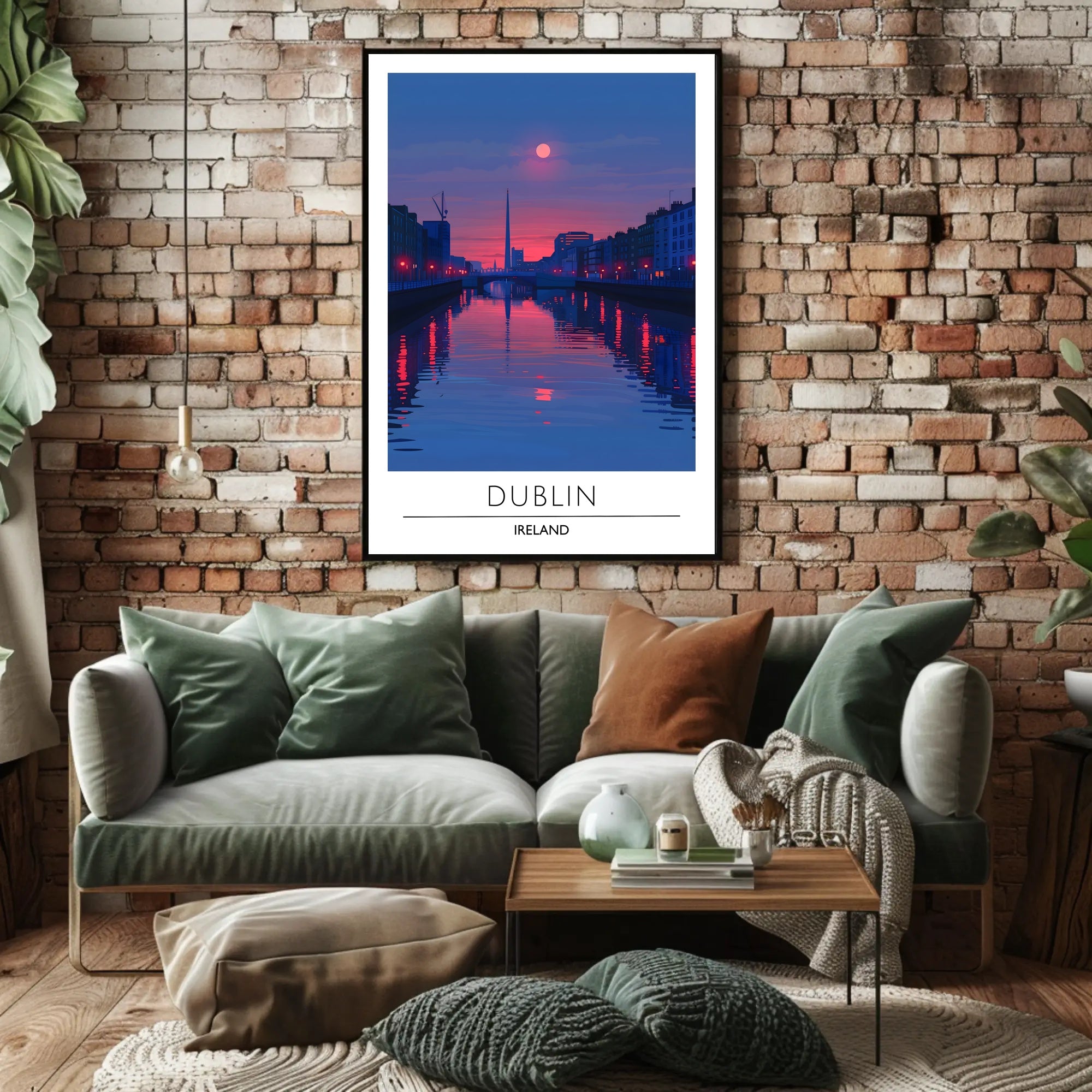 Dublin City Skyline at Sunset Urban or Cityscape Poster