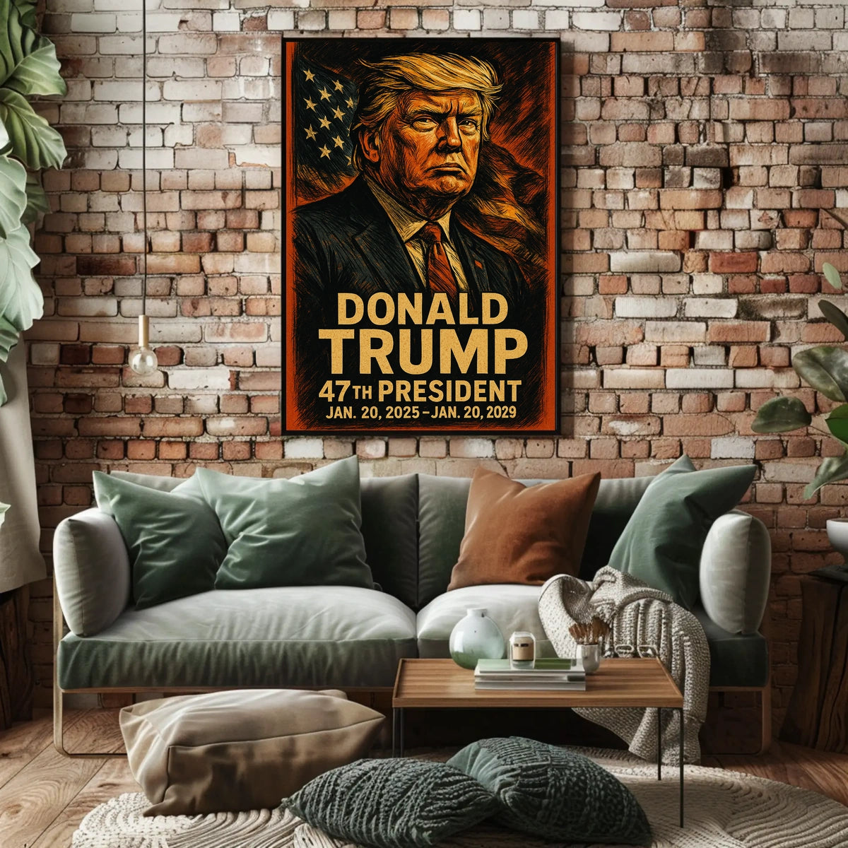 Trump Guardian American Spirit Patriotic Pop Art Portrait Bold Leadership Poster