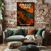 Amalfi Coast Scenic Beauty Poster Wall Art 18X24 Seascape