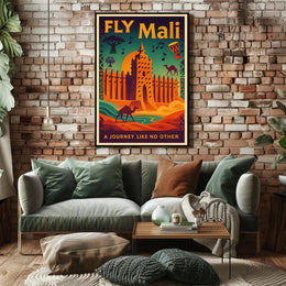Explore Exotic Mali with Retro Adventure Travel Poster PosterGoat