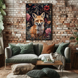 Fox in Floral Wonderland Poster Wall Art