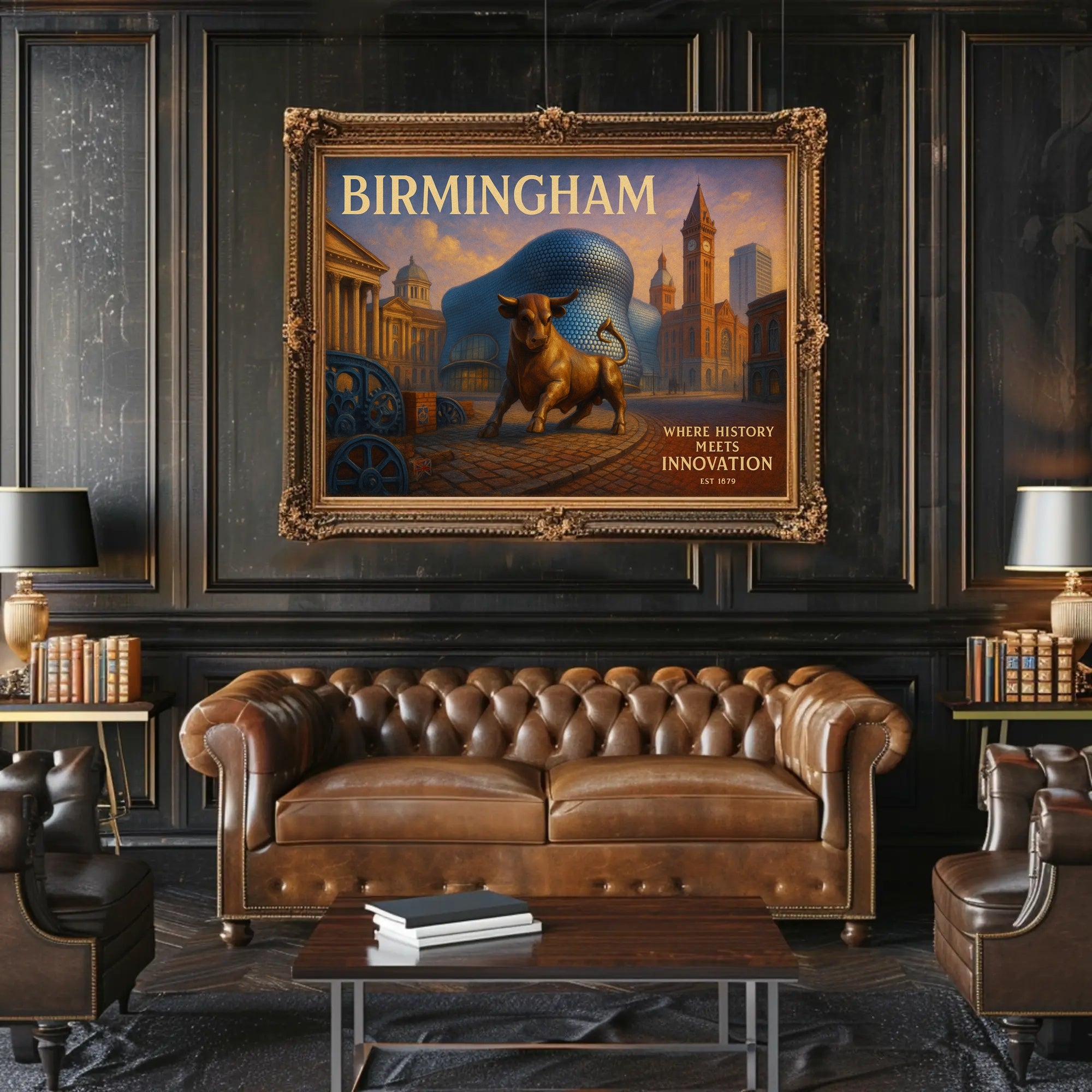 Birmingham Travel Poster Where History Meets Innovation