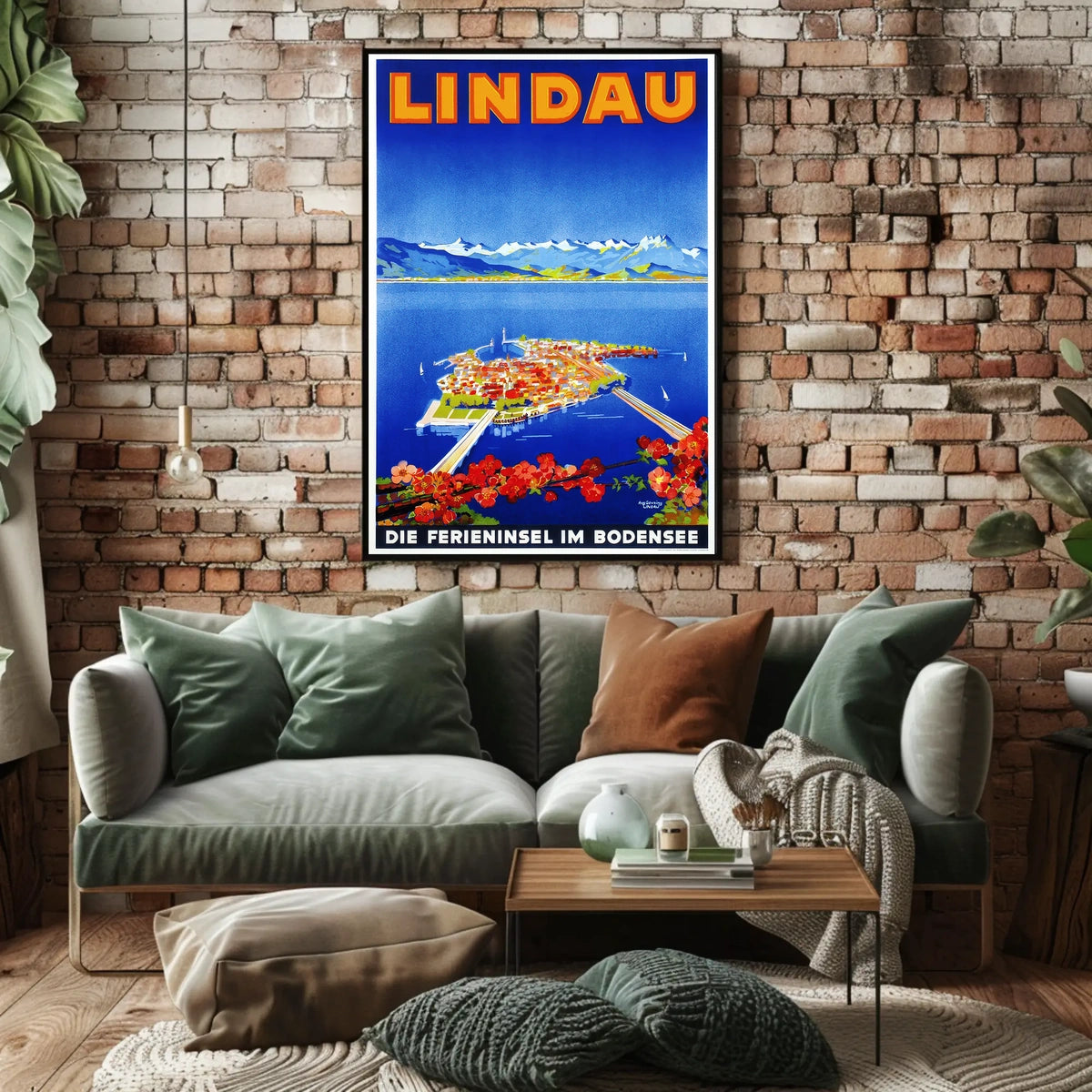 Lindau The Holiday Island In Lake Poster