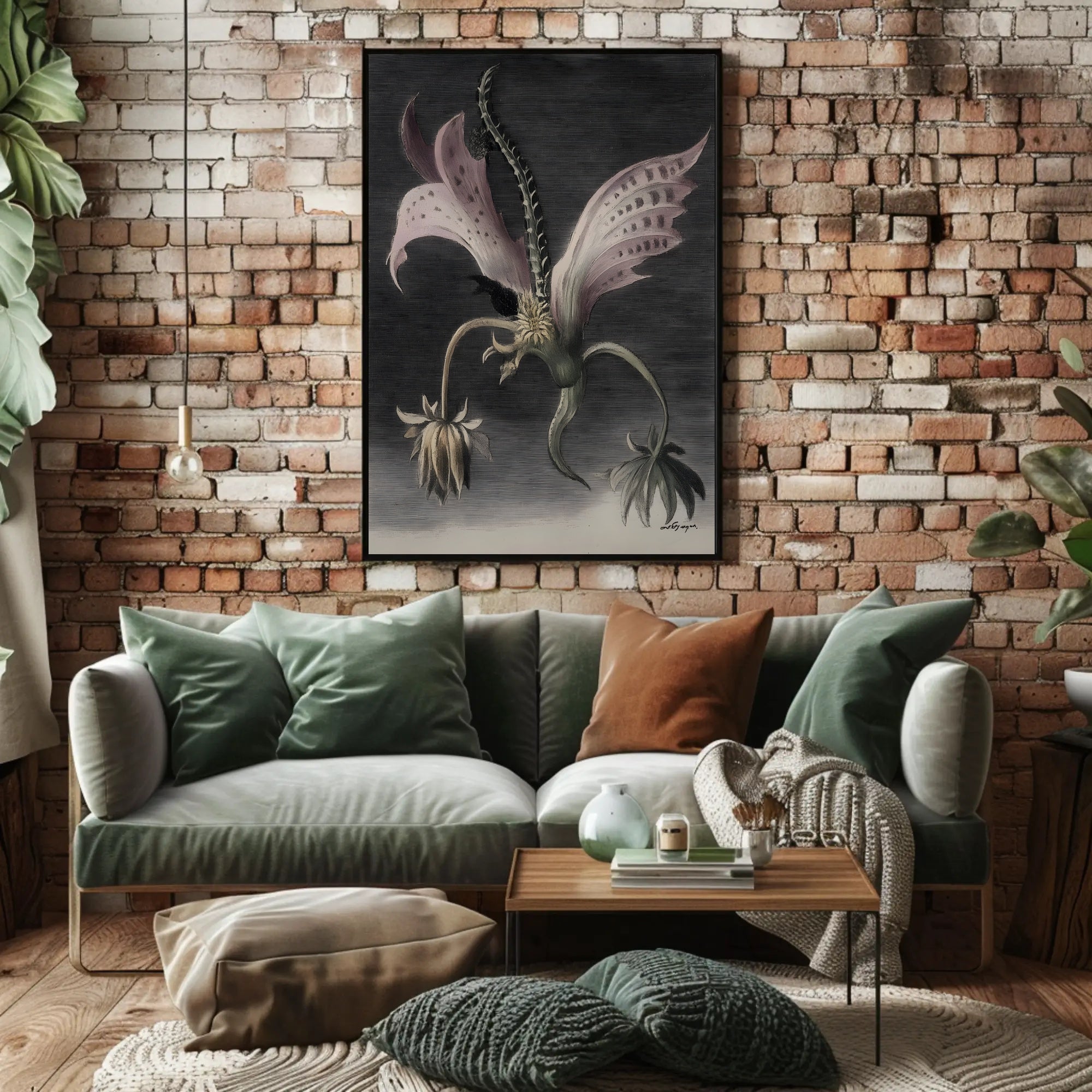 Ethereal Alien Flora Abstract Art Poster PosterGoat