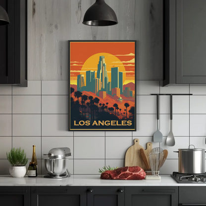 Los Angeles Vintage Travel Poster