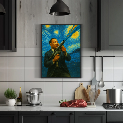 Martin Luther King Jr Starry Night Blaster Heroic Standoff Vintage Travel Poster