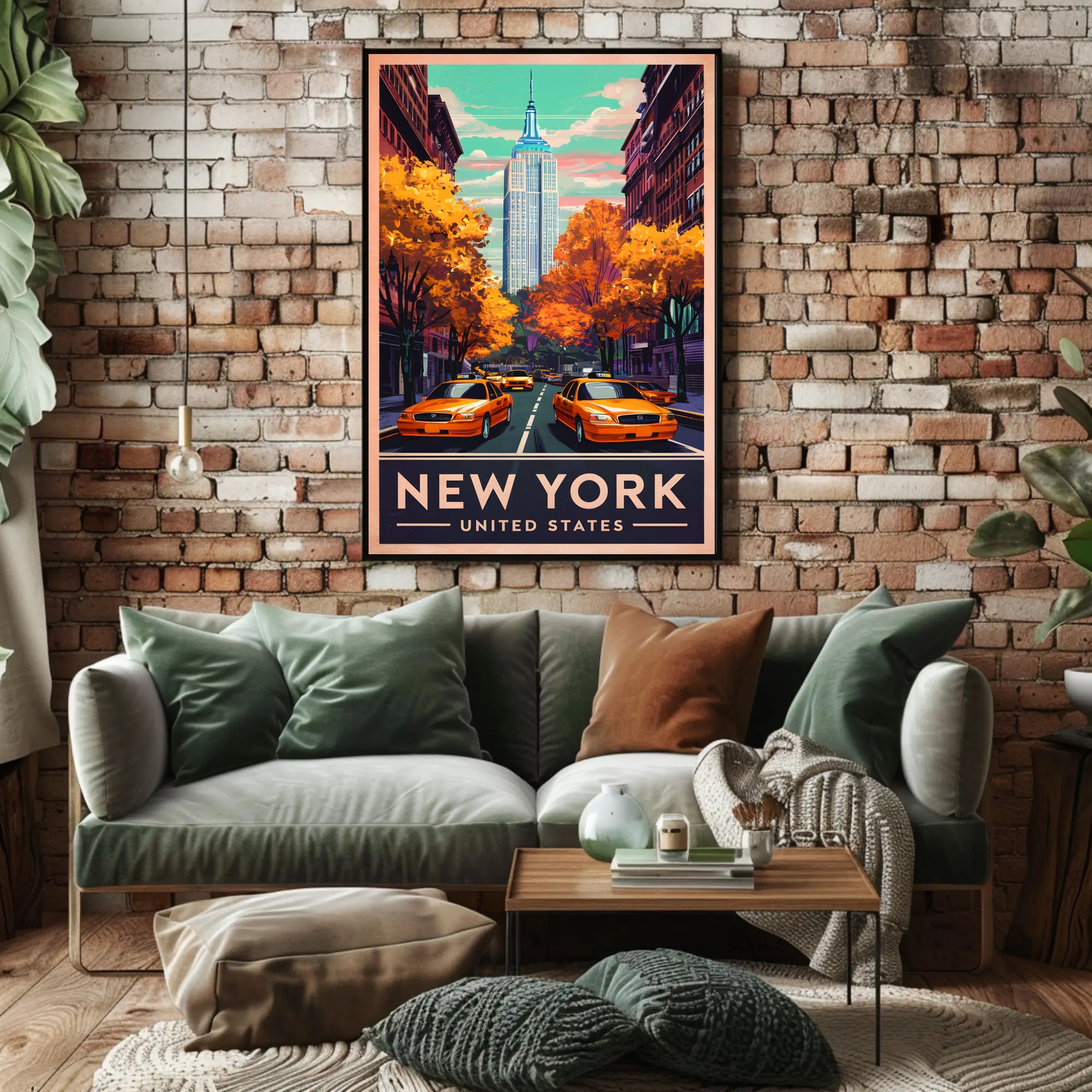 New York City Autumn Scene Poster