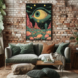 Cosmic Eye Landscape Art Print Poster for Home Decor PosterGoat