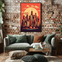 Vibrant Urban Skyline Poster