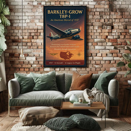 Barkley-Grow T8P-1 Vintage Aviation Poster Art