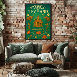 Thailand's Cultural Tranquility Travel Poster