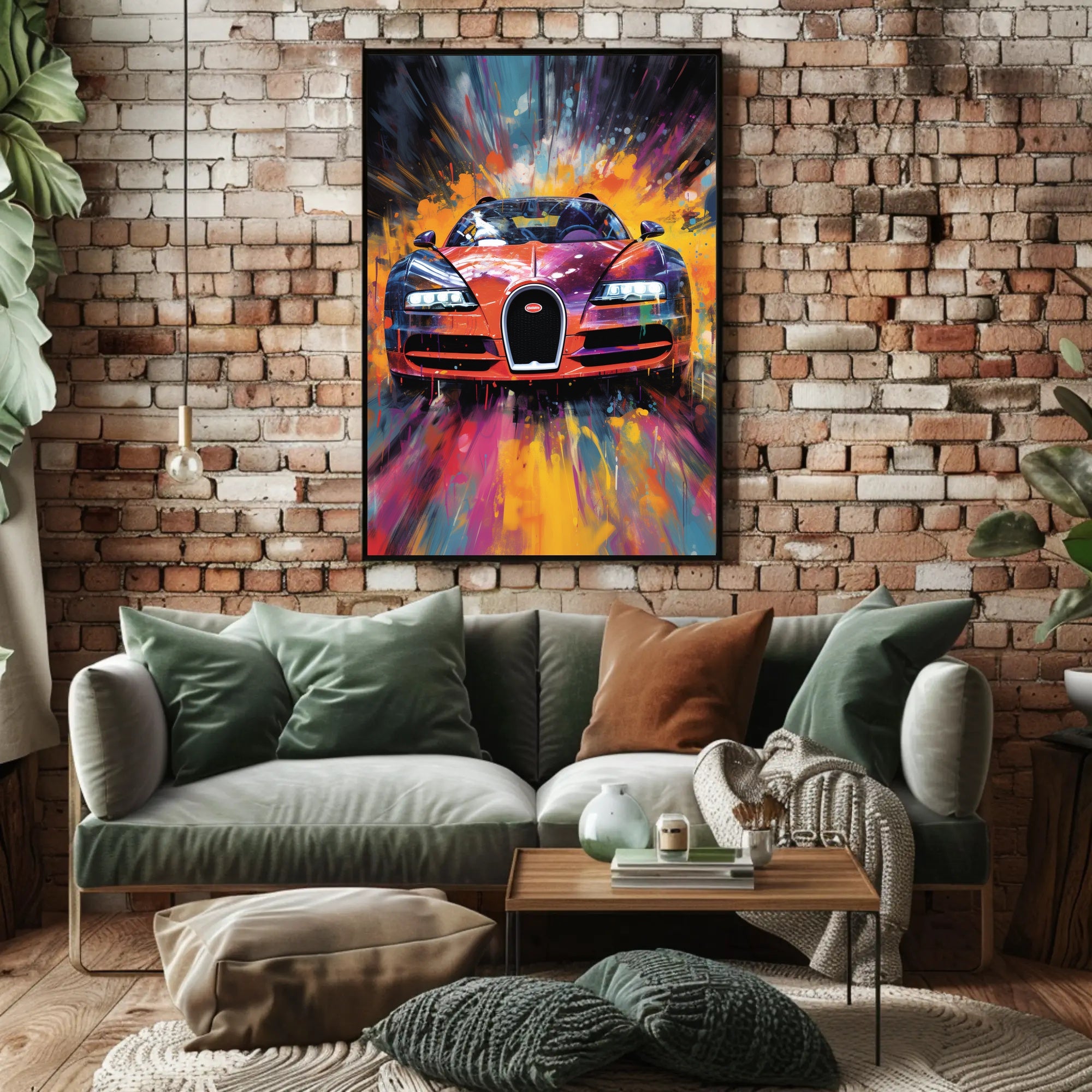 High-Performance Car Art: Abstract, Artistic, or Pop Culture Poster