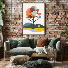 Abstract Harmony Art Deco Style Poster