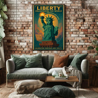 Statue of Liberty Vintage Inspirational Cultural or Heritage Poster