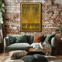 Detroit Light In The City Of Steel Poster