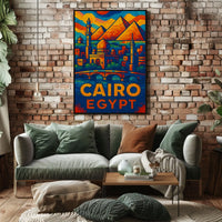 Cairo, Egypt Vibrant Mosaic Poster