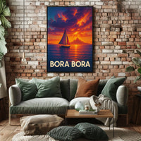 Bora Bora Sunset Poster