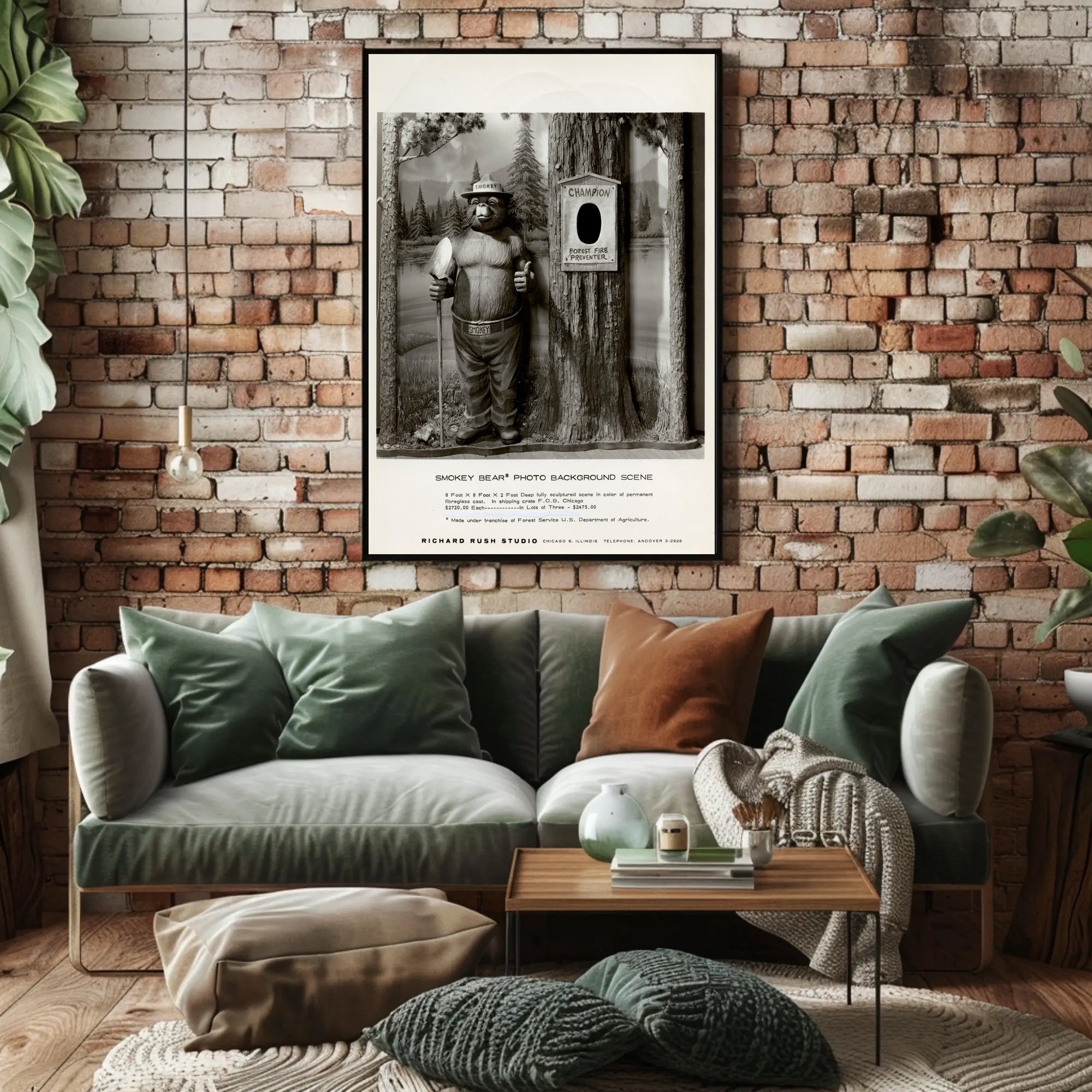 Smokey Bear Photo Background Scene Poster PosterGoat
