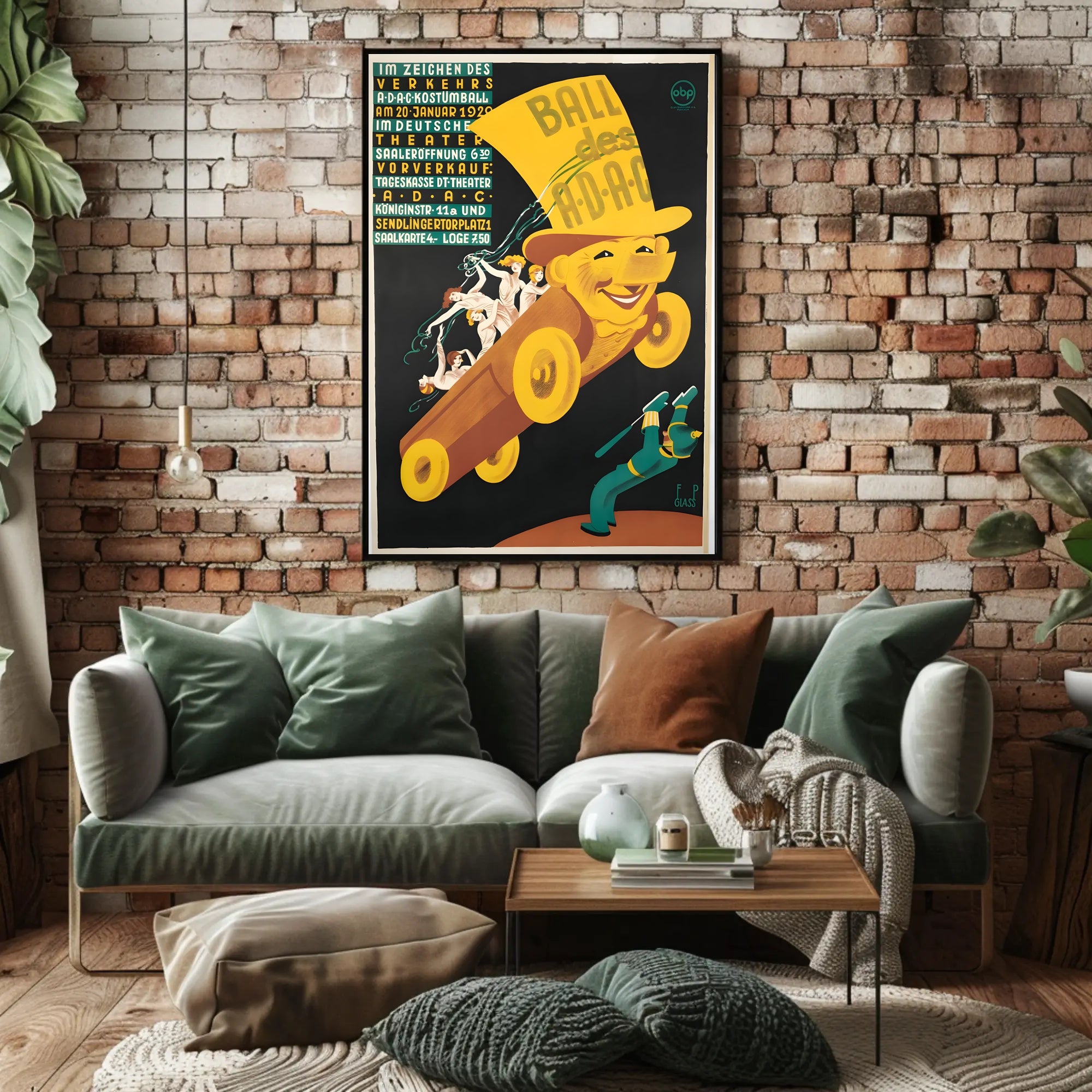Vintage A-D-A-C Costume Ball Art Print Decor