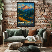 Lassen Volcanic National Park Poster Wall Art Print