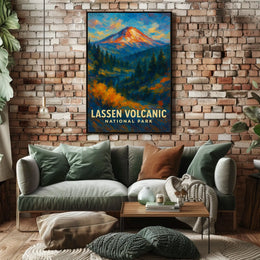 Lassen Volcanic National Park Poster Wall Art Print