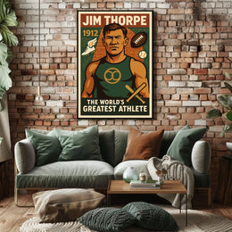 Jim Thorpe Legendary Athlete Poster