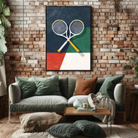 Energetic Tennis Art Poster with Modern Sports Theme