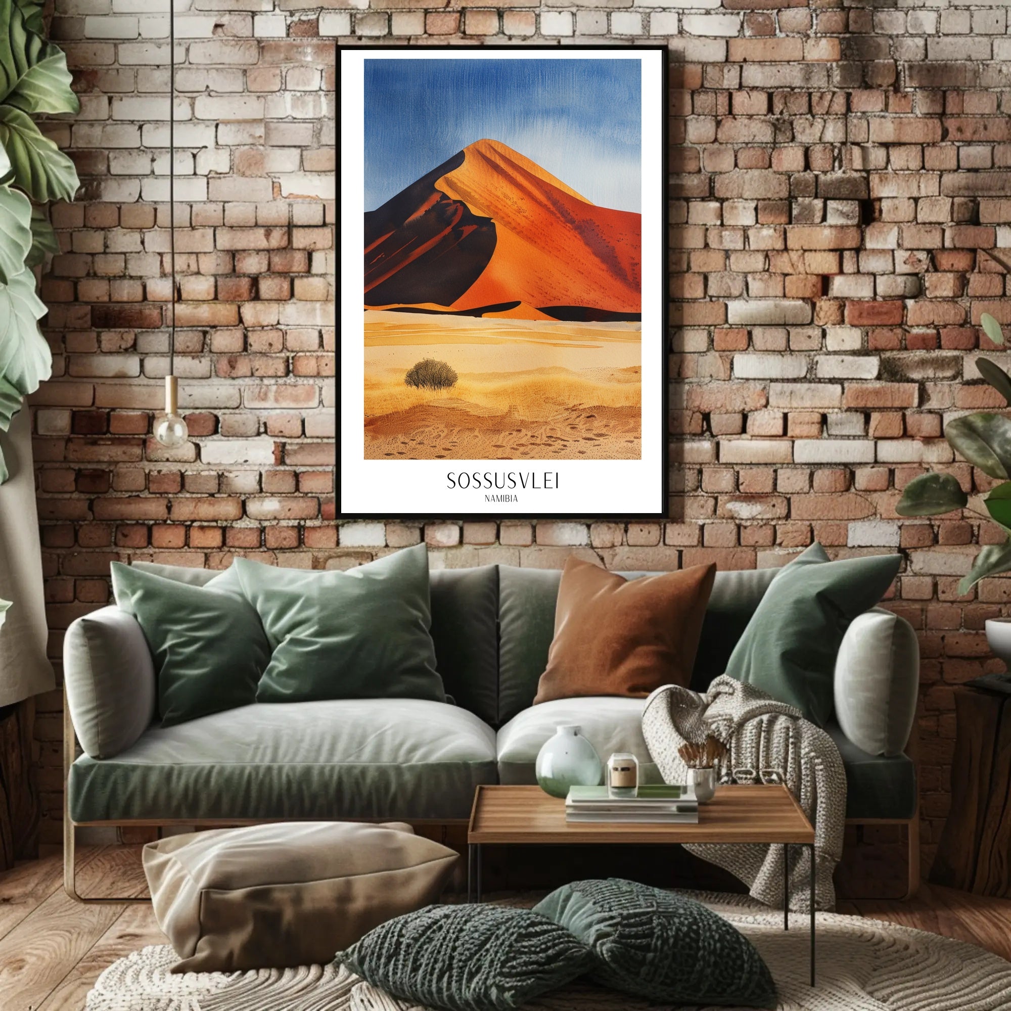 Sossusvlei Sand Dunes Namibia Travel Poster PosterGoat
