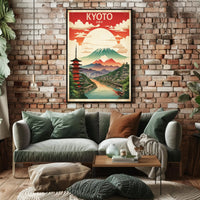 Kyoto Vintage Travel Art Print Poster