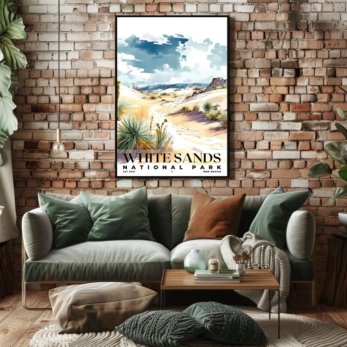 White Sands Watercolor Wall Art Poster