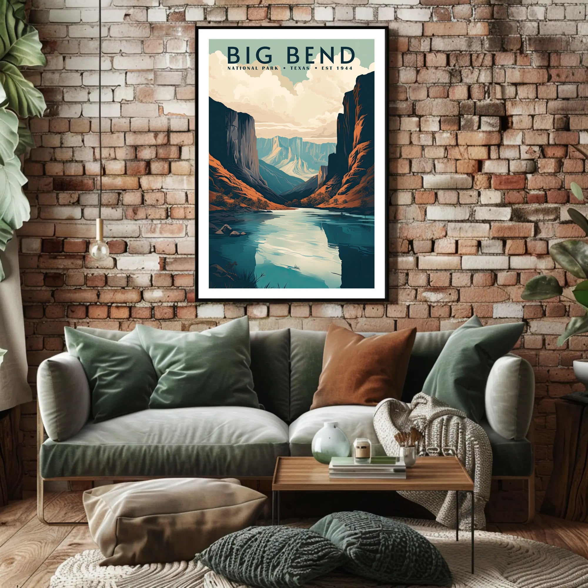 Big Bend National Park Travel Poster Vintage Print