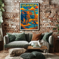 Uganda Wildlife Adventure Poster