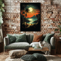 Tropical Sunset Serenity Poster